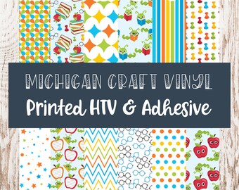 Back to School Prints Patterned Vinyl - Printed 651 Vinyl/Printed Vinyl/Printed Outdoor Vinyl/Printed HTV/Printed Heat Transfer Vinyl