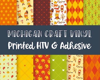 Fall Girls Prints Patterned Vinyl - Printed 651 Vinyl/Printed Vinyl/Printed Outdoor Vinyl/Printed HTV/Printed Heat Transfer Vinyl