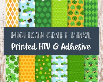 St Patty Day Prints Patterned Vinyl - Printed 651 Vinyl/Printed Vinyl/Printed Outdoor Vinyl/Printed HTV/Printed Heat Transfer Vinyl