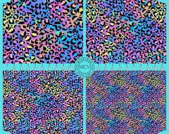 Custom Print Ombre Cheetah Vinyl Leopard Print Vinyl Tumbler Leopard Wrap Cheetah Vinyl Decal Custom Leopard Adhesive Vinyl HTV Iron-On A102
