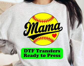Baseball Mama Shirt DTF Transfer Baseballshirt Mom Ready to Press Transfers Baseball Shirt Transfer Direct Film Transfers Baseball 03