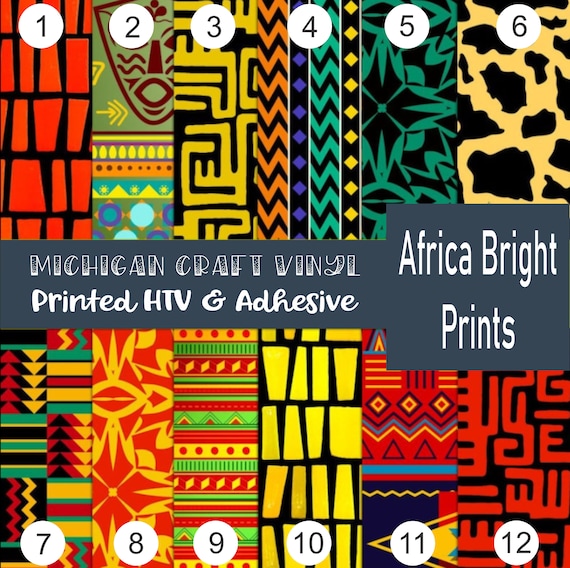 Africa Bright Color  - HTV Vinyl/Printed 651 Vinyl / Printed Vinyl /Printed Outdoor Vinyl / Printed htv/Printed Vinyl/ Best Seller
