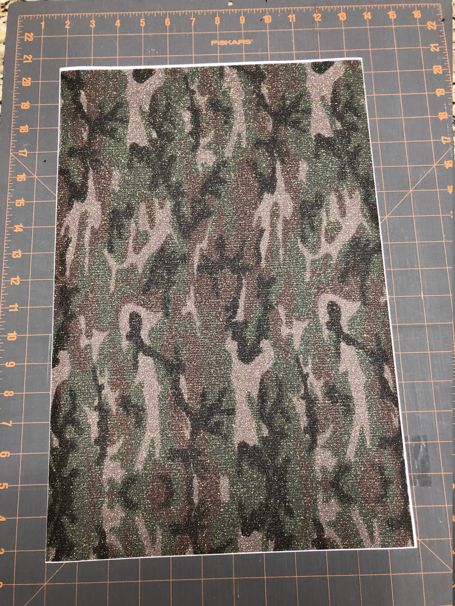 Camo Print Real Glitter HTV Camo Print Custom Printed Etsy