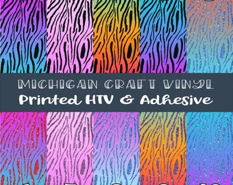 ZEBRA Glitter Print Htv / Printed HTV Vinyl /Printed 651 Outdoor Vinyl / Printed HTV/Printed Heat Transfer Vinyl / Best Seller