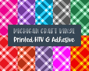 Gingham Fancy Patterned Vinyl - Printed 651 Vinyl / Printed Vinyl /Printed Outdoor Vinyl / Printed HTV/ Printed Heat Transfer Vinyl - 103