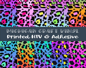 Cheetah/leopard Print HTV heat Transfer Vinyl or Oracal 651 - Etsy