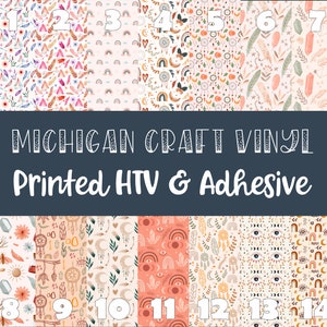 BOHO 1-14 - Printed Htv / Printed HTV Vinyl /Printed 651 Outdoor Vinyl / Printed HTV/Printed Heat Transfer Vinyl