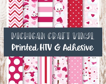 Valentine Snowmen Patterned Vinyl -  Printed 651 Vinyl /Printed Vinyl/Printed Outdoor Vinyl / Printed HTV/ Printed Heat Transfer Vinyl