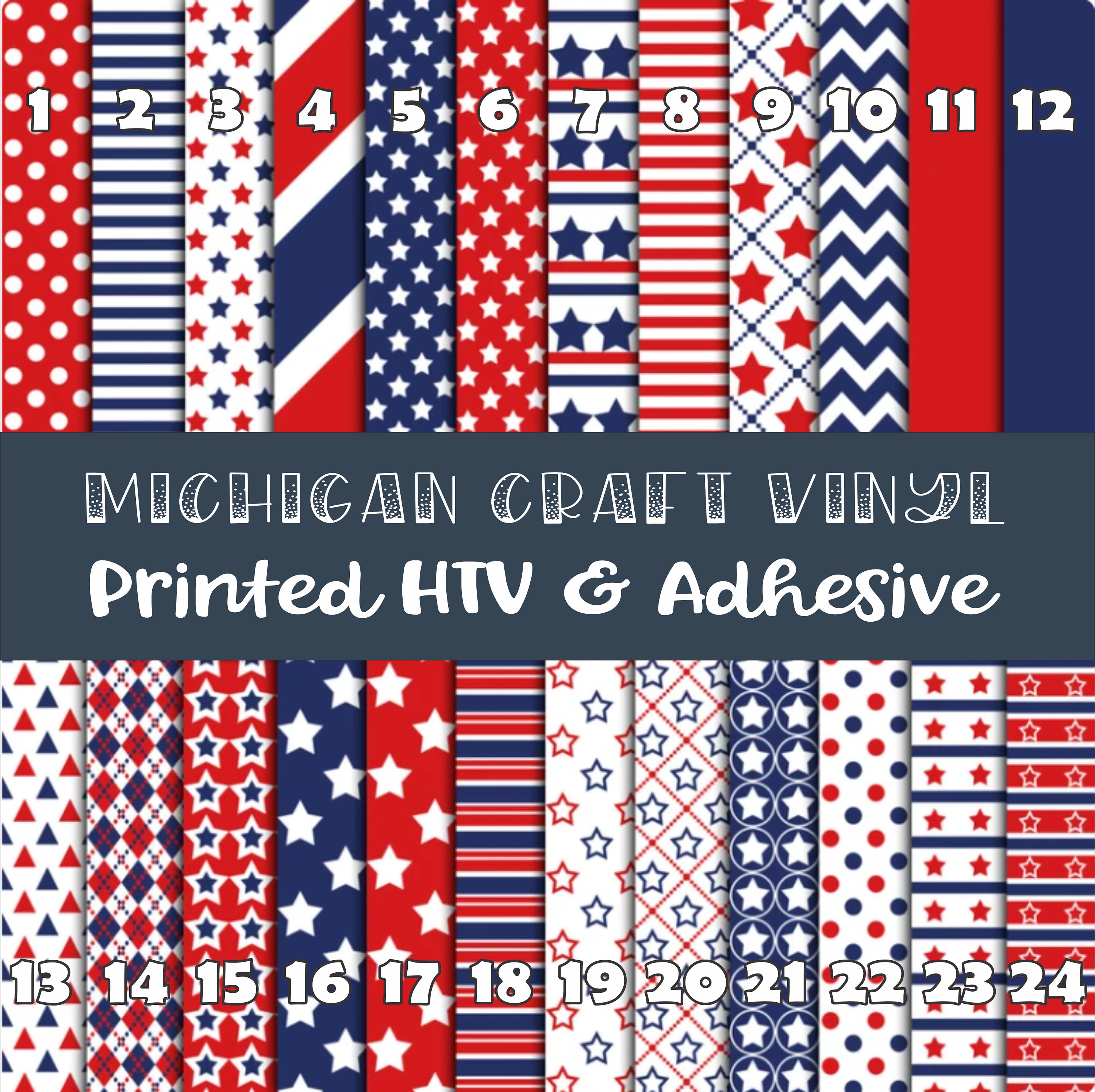 AHIJOY Red and Blue Adhesive Vinyl Bundle 12x12 Red & Blue Permanent  Vinyl Sheets for Cricut Silhouette Cameo,24 Pack Independence Day Set