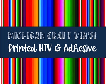 Hispanic Serape Pattern Printed Vinyl Permanent, Heat Transfer, Waterproof, Vinyl Sheets, Sticker, Shirt Vinyl, Loteria, Mexican