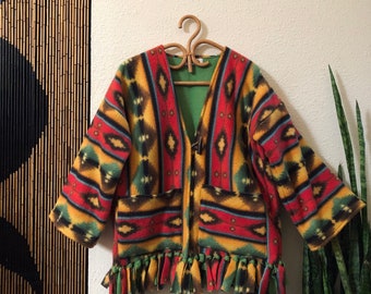 LD Southwestern Blanket Jacket | XS-S-M