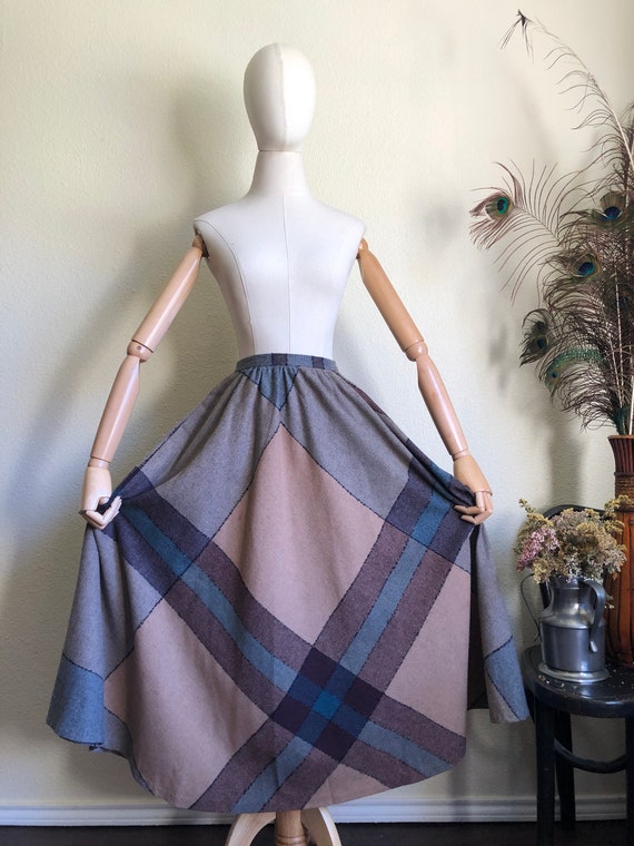 1980s Wool Midi Skirt | 29" waist - image 7