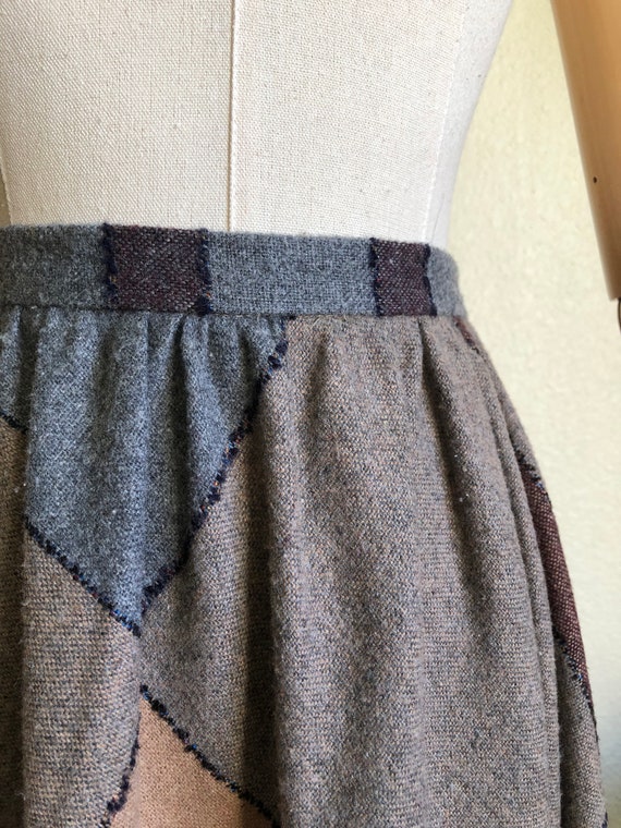 1980s Wool Midi Skirt | 29" waist - image 8