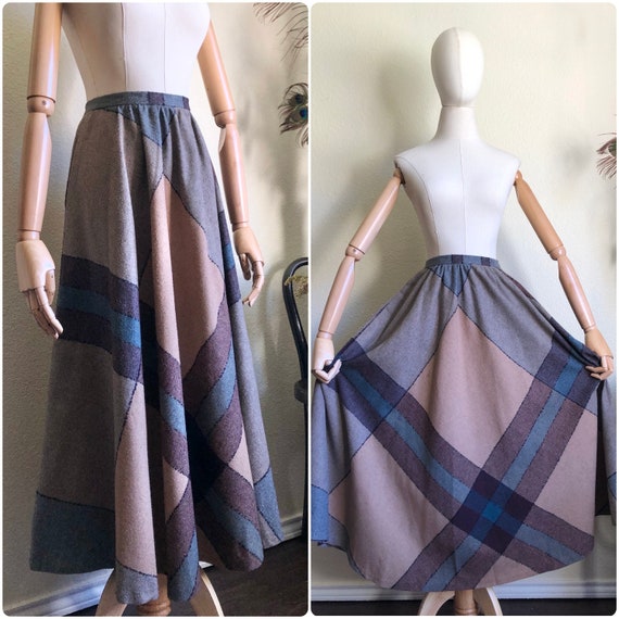 1980s Wool Midi Skirt | 29" waist - image 1