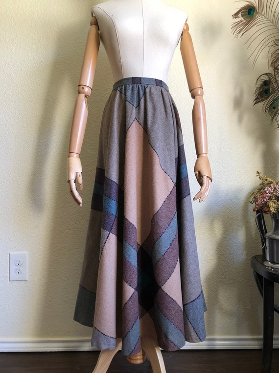 1980s Wool Midi Skirt | 29" waist - image 2