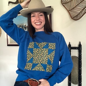 Lovey Dovies Handmade Vintage Patchwork Sweatshirt | S/M