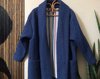 LD Indigo Quilt Coat | S/M