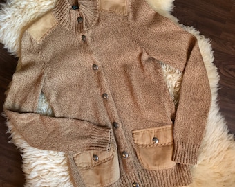 Vintage 1990s Ralph Lauren Knit Concho Sweater Cardigan | M