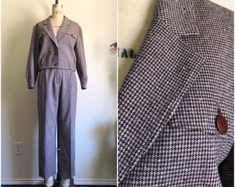 1980s Pendleton Wool Plaid Pantsuit Set | 29" waist