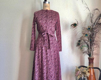 1970s Italian Floral 2pc Skirt Set by Designer Eva for Robert Janan | S-M