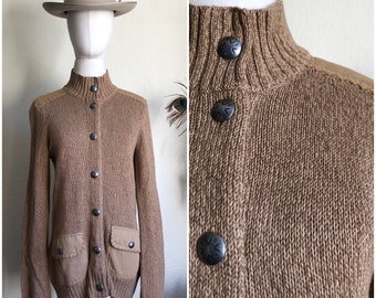 90s Ralph Lauren Knit Concho Sweater/Cardigan | M