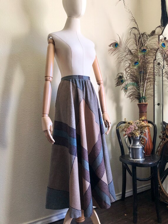 1980s Wool Midi Skirt | 29" waist - image 5