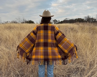 Lovey Dovies Plaid Wool Blanket Coat