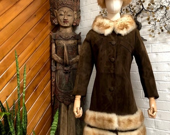 1960s Sheepskin Princess Coat | S