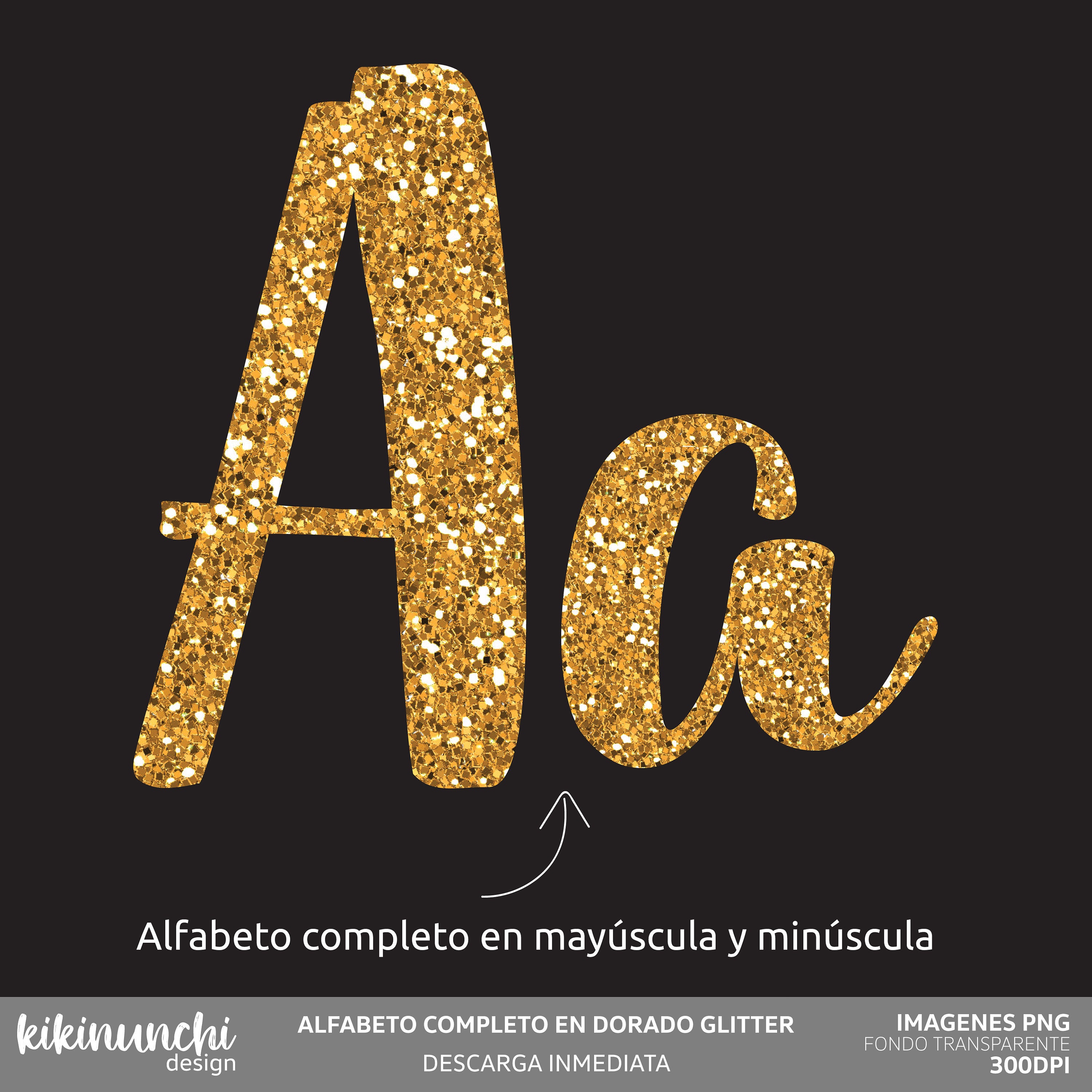Alfabeto dorado brillante, letras en glitter, fuente dorada PNG para boda,  imágenes prediseñadas, descarga instantánea - Etsy México, image size:3000x3000