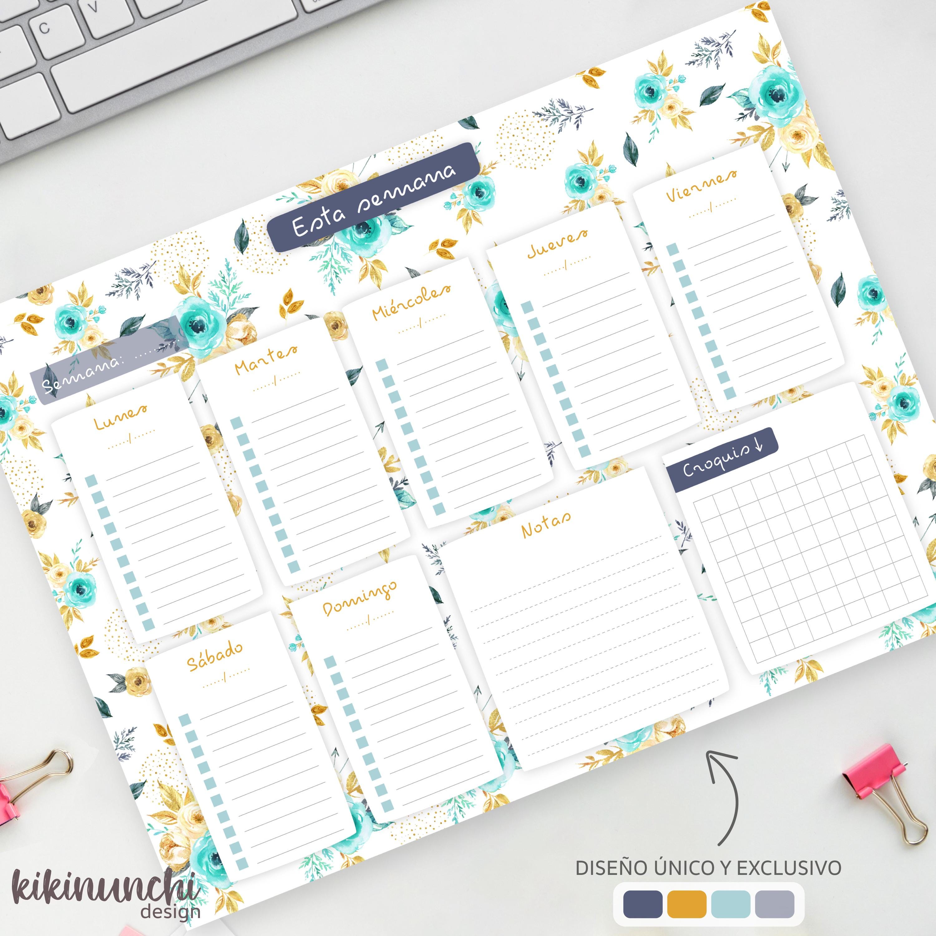 Floral Weekly Planner – Printable A4 and US Letter + Fillable PDF ...