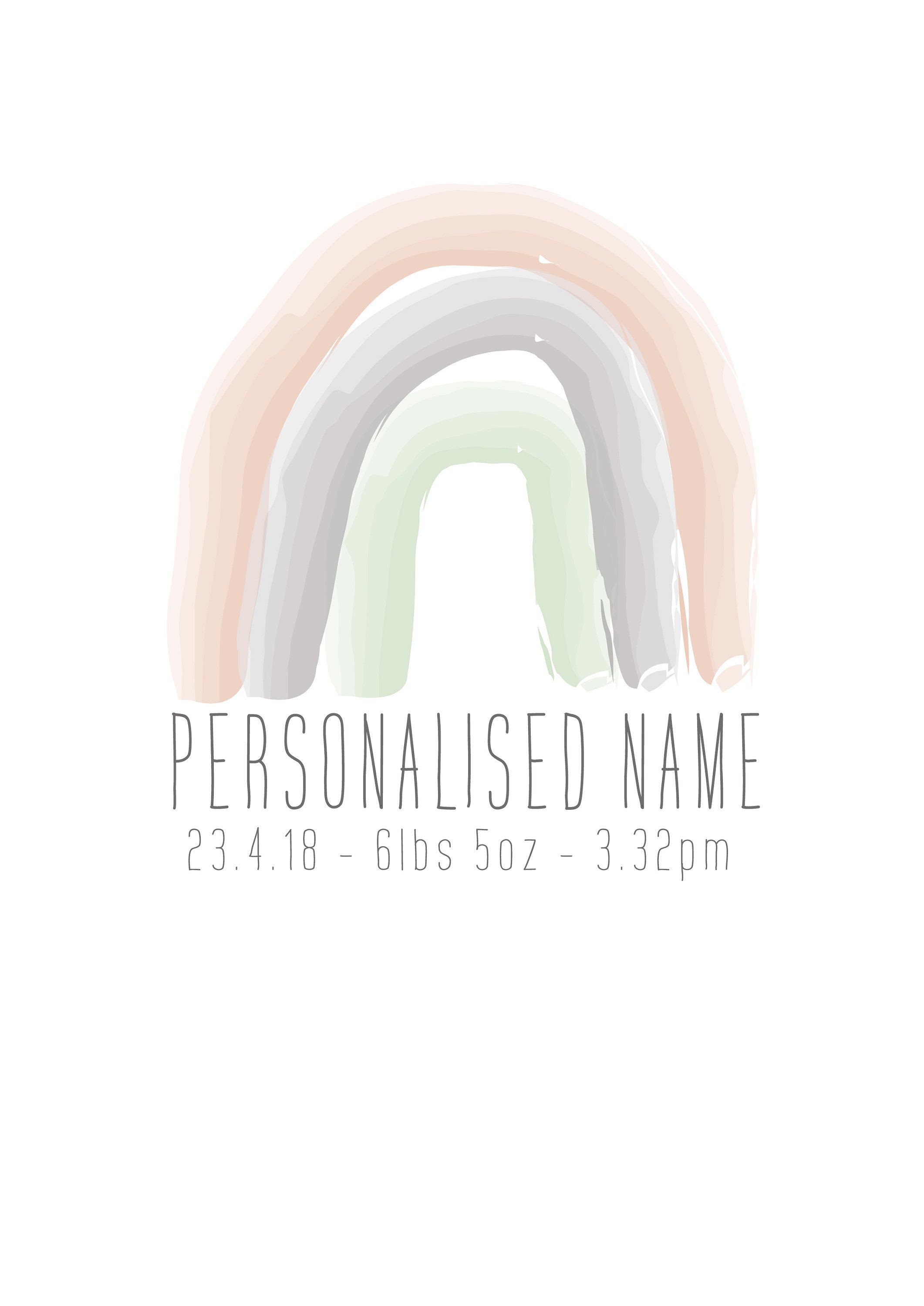 Personalised Nursery Poster A4 Download Etsy