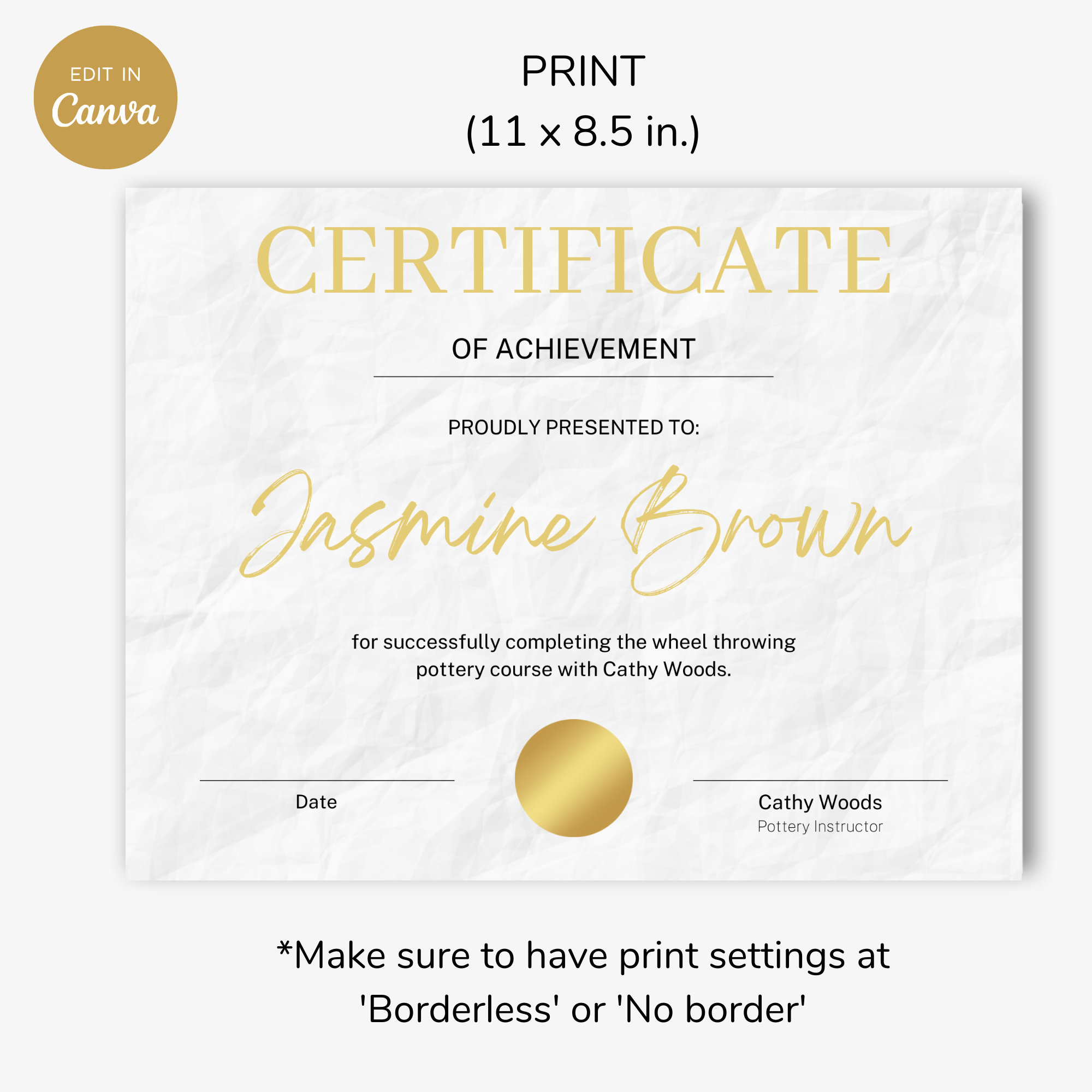 Image 4 for Borderless Certificate Templates