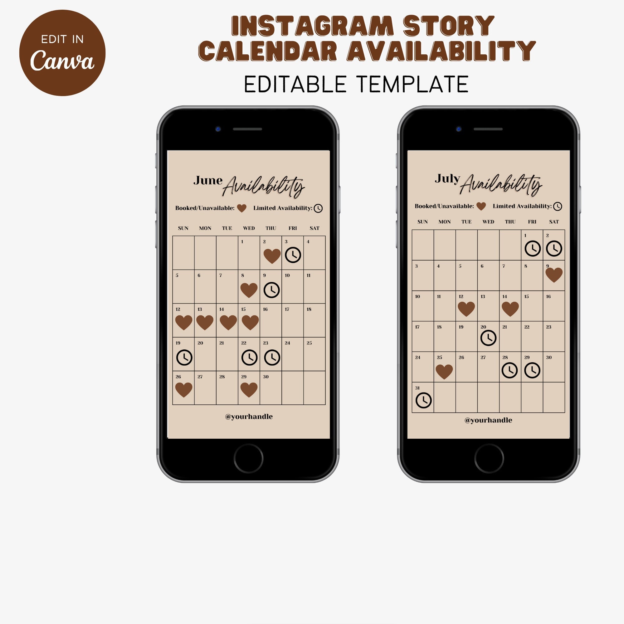 instagram-story-calendar-availability-canva-template-appointment-lash-tech-business-salon-makeup-esthetician-cake-sweets-monthly-etsy