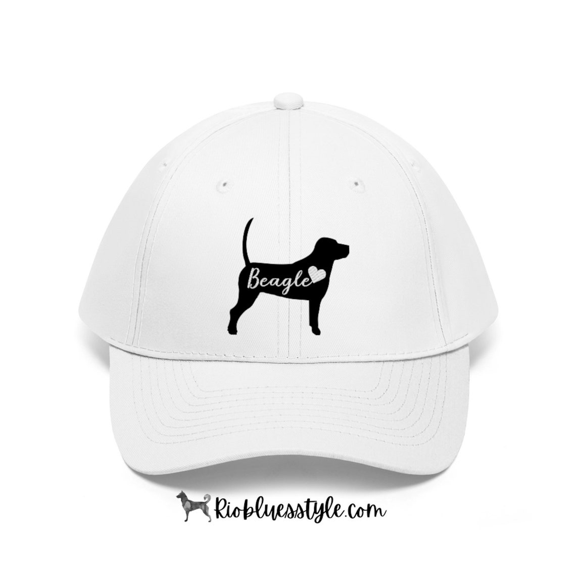 Beagle Hat featuring a Beagle silhouette and a dog heart. Etsy