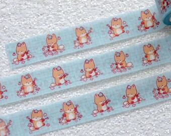 Cute Fox Washi Tape | Fin The Fox | 1.5cm Washi Tape