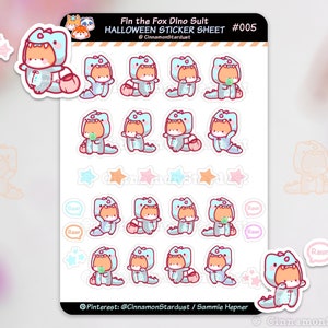 Stickers Halloween mignons | Fin le renard