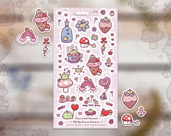 Glitter Textured | Omi and Sprout | Help Love Grow Sticker Sheet No. 1