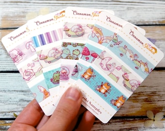 Cute Mystery Washi Tape Samples | Froggy Washi | Washi Samples | Random Washi Samples