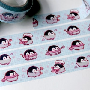 Cute Penguin Washi Tape | Pika The Penguin | 1.5cm Washi Tape
