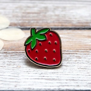 Cute Strawberry Enamel Pin image 2