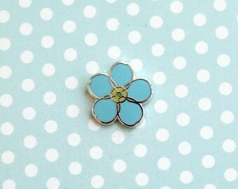 Forget Me Not Enamel Pin | Hard Enamel | Cute Hard Enamel Pin | Forget Me Not Pins | Flower Enamel Pin