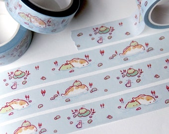 Kiwi and Sprout Washi Tape | Cute Frog Washi Tape | Sprout The Frog | Koi Fish Washi Tape | 1.5cm Cute Washi Tape