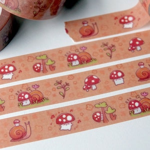 Cute Mushroom Washi Tape | Omi The Mushroom | 1.5cm Washi Tape | Cottage Core