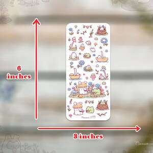 Glitter Textured Ribbit Rabbit Borderless Small Stickers Small Stickers Mini Stickers image 2