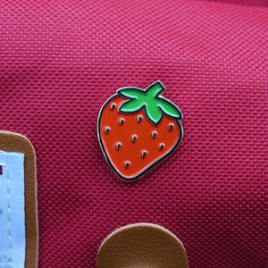 Cute Strawberry Enamel Pin image 5