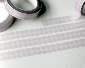 Light Purple Plaid Washi Tape | 1cm Washi Tape