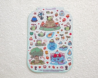 The Adventures of Sprout the Frog | Glittery Stickers | Sheet No. 1