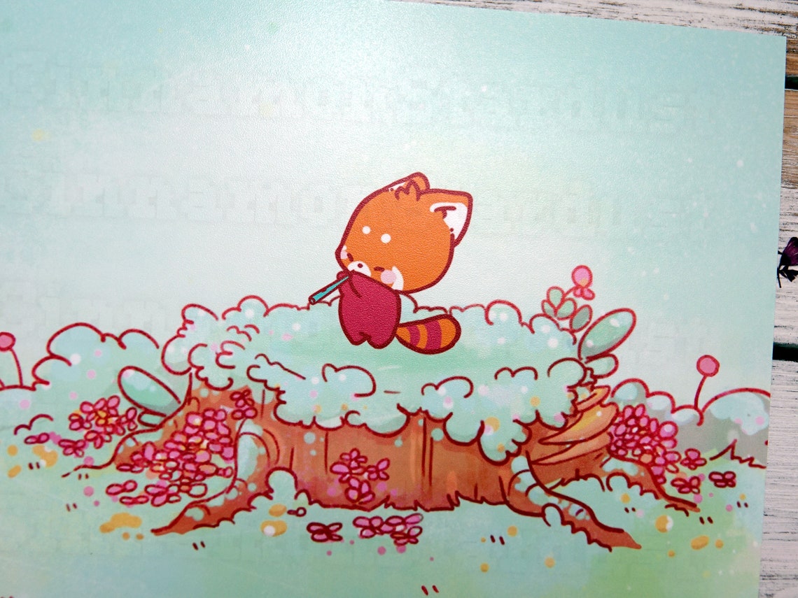 Red Panda Art Print | Kawaii Art Print | Kawaii Illustration | Cute ...