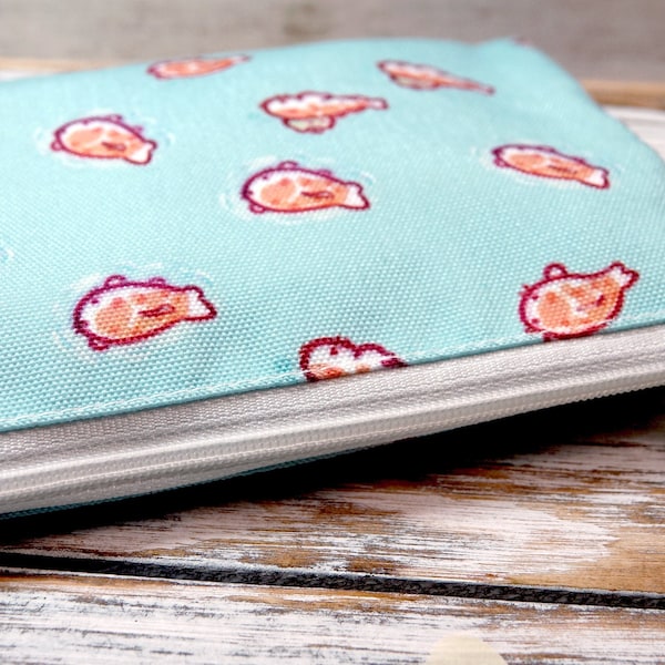 Cute Koi Fish Case | Cute Pencil Case | Zippered Pouch | Kiwi & Sprout