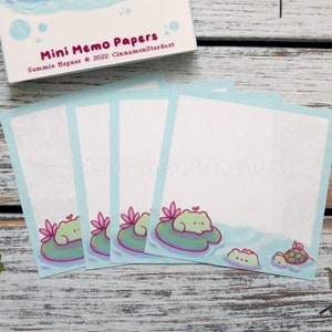 Mini bloc de notas con hojas de papel / Ranas / Rana / Notas de rana linda / Papeles de notas de rana linda / Hoja de bloc de notas / Ranas lindas